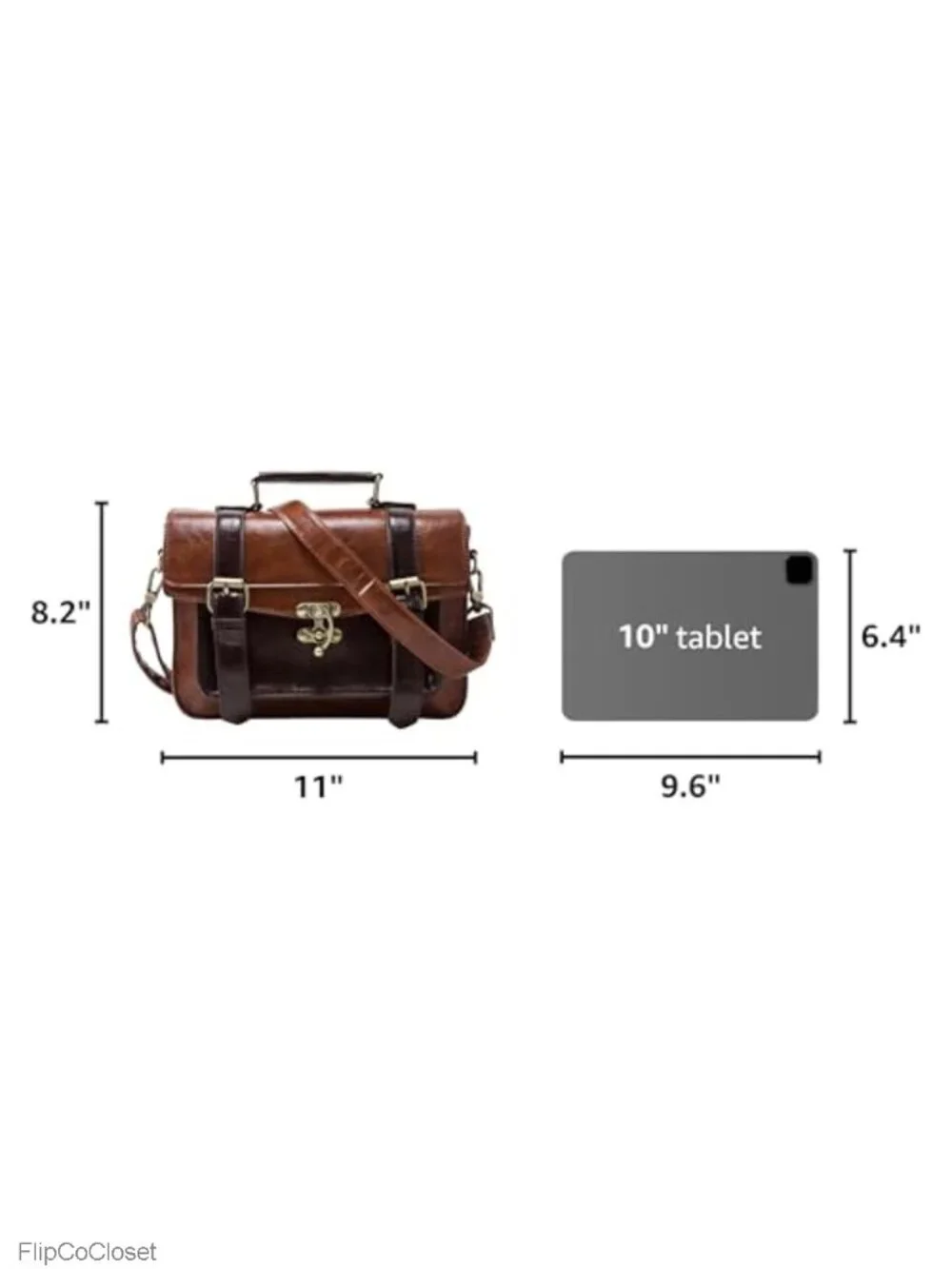 PU Leather Satchel Purse Vintage Crossbody Messenger Bag Work